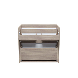 Тумба напольная с ящиками, 80 см, белая/под дерево, Zodiac, IDDIS, ZOD8ABFi95 подходит ум.3508000i28