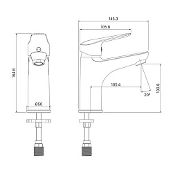 Смеситель для умывальника, Torr, IDDIS, TORSB00i01