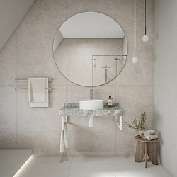 Corpa Nera Grossi/Гросси столешница 90 под раковину керамогранит, серый мрамор