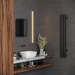 Aringa Токио полотенцесушитель вертикальный электрический 120*15, черный
