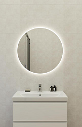 Зеркало ECLIPSE Fusion 80x80 с подсветкой круглое