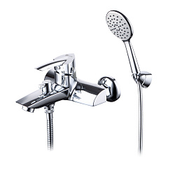 ВЫВОД MARS Смеситель для ванны с коротким изливом, поворотный переключатель, латунь/хром