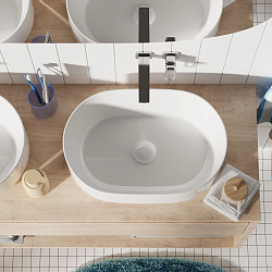 Раковина накладная Pragma Olako, белая глянцевая, OLK1.GWRL.006