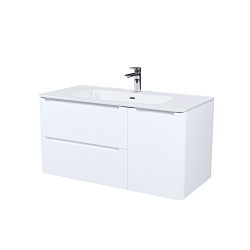 Тумба с умывальником, подвесная, 100 см, белая, Edifice, IDDIS, EDI10W1i95K