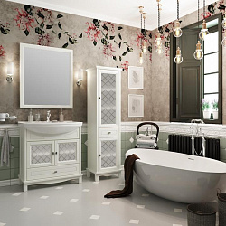 Зеркало Opadiris Омега 65, цвет слоновая кость