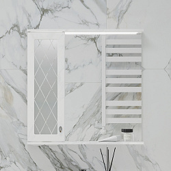 Зеркало-шкаф Milena 70 левый (белый)