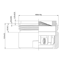 Аэратор NEOPERL PERLATOR HONEYCOMB A M20, внутренний, экономия расхода воды, Ø20, блистер (Германия)