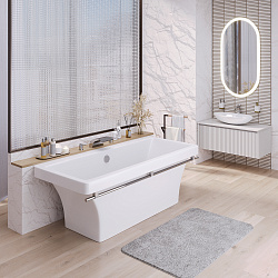Crete ванна /Nova Gel /белая/бронзовый полотенцедержатель(179см*79см*63,5см) Ванны/AQUA DE MARCO