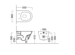 Унитаз Plaza Modern/Плаза Модерн подвесной безободковый, белый глянцевый