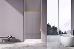 Душевая дверь Slim-N VDS-4SN140CLG, 1400, брашированное золото, стекло прозрачное, , шт