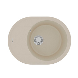 LACHA 620 Мойка кухонная из кварцгранита цвет: бежевый комплектация: крепеж, сливная арматура с пере