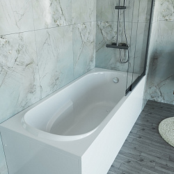 Ванна акриловая Vincea VBT-2A170-LG с ножками 1700*750*480, пристенная, цвет белый, , шт