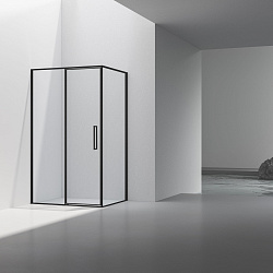 Душевой уголок Slim 8mm VSR-4SLP9012CLB, 1200*900, черный, стекло прозрачное, , шт