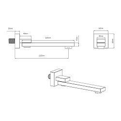 Излив VSWS-41BG, золото, , шт