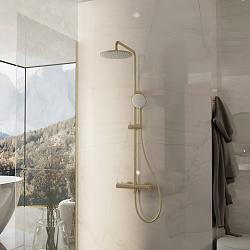 Душевая стойка Rondo VSFS-1R0BG без излива, брашированное золото, , шт