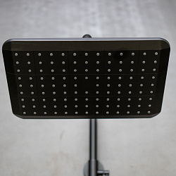 URSUS Душевая термостатическая система с верхним душем, латунь/чёрный, LM7270BL