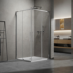 Душевой уголок Slim 8mm VSS-6SL9010CL, 1000*900, хром, стекло прозрачное, , шт