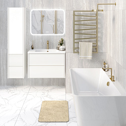 Тумба/2 ящ/подвесная/белая/раковина Палермо(80см) Parma /AQUA DE MARCO