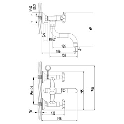 PRACTICA Смеситель для ванны, LM7512C