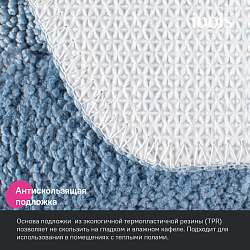 Набор ковриков для ванной комнаты, 65х45 + 45х45, микрофибра, голубой, IDDIS, PSET04Mi13