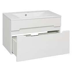 Тумба /1 ящ/подвесная/белый/раковина Прима (80см) Olivia/AQUA DE MARCO