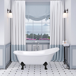 Edelweiss ванна /Nova Gel/белая/серебрянные ножки(170см*78см*75см) Ванны/AQUA DE MARCO