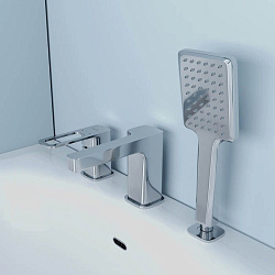 Смеситель на борт ванны на 3 отверстия с керамическим дивертором, Slide, IDDIS, SLISB30i07