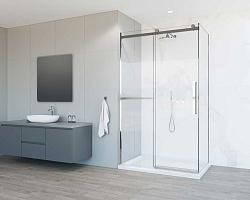 Душевой уголок Como Soft VSR-1CS8012CL, 1200*800, хром, стекло прозрачное, , шт