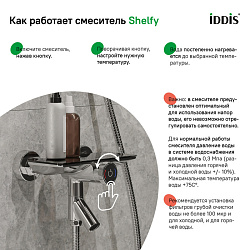 Смеситель для ванны с управлением Push Control, Shelfy, IDDIS, SHESBBTi02WA