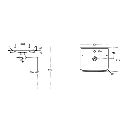 DREJA.Умывальник "NEON 50"