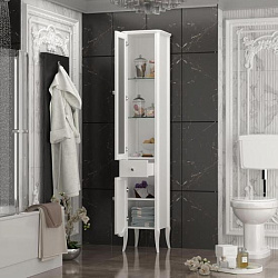 Пенал Opadiris Брунелла, цвет белый матовый, левый