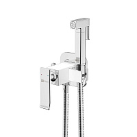 Встраиваемый смеситель с гигиеническим душем, латунь/хром/белый LM5820CW