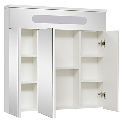 Зеркальный шкаф/белый/с подсветкой(80см)Olivia/AQUA DE MARCO