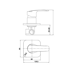 Встраиваемый смеситель с одним выходом, Ray, IDDIS, RAYSB00i66