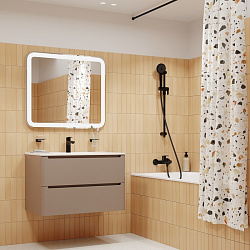 Смеситель для ванны, черный, Ray, IDDIS, RAYBL02i02WA	