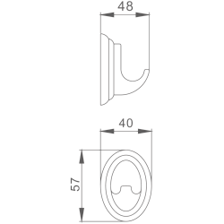Крючок, хром HB1505-1