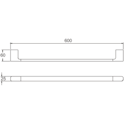Держатель для полотенец, оружейная сталь B90701
