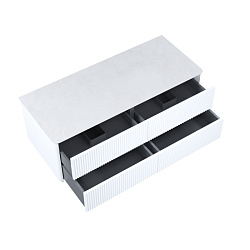 Тумба подвесная, со столешницей без отверстий, 120 см, белый, Aiger, IDDIS, AIG12W1i95K