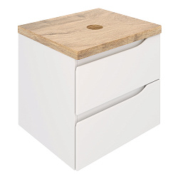 Тумба NORDIC 60 /2 ящ /левая/подвесная/белая/под столешницу/AQUA DE MARCO