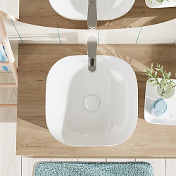 Раковина накладная Pragma Nanta, белая глянцевая, NAN1.GWSM.010