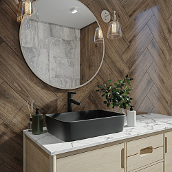 Corpa Nera Grossi/Гросси 50 раковина накладная, черный матовый