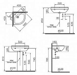 ВЫВОД Metropole Раковина-чаша 60 см, перелив