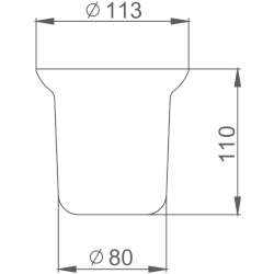 Стакан для ершика, матовый HB753