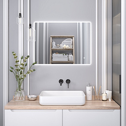 Зеркало/LED-подсветка (60см*80см) сенсор.выключатель Sirius/AQUA DE MARCO