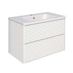 Тумба/2 ящ/подвесная/белая/раковина Палермо(80см) Parma /AQUA DE MARCO