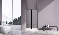 Душевая дверь Slim-N VDP-4SN100CLB, черный матовый, стекло прозрачное, , шт