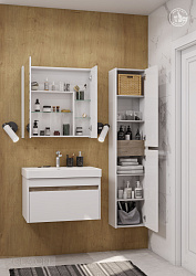 Шкаф навесной Марти Белый/Дуб Эндгрейн