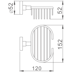 Мыльница металлическая, хром HB1702-1