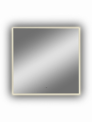 Зеркало "Trezhe Led" 1000х1000 с бесконтактным сенсором, теплая подсветка