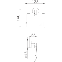Держатель для туалетной бумаги, хром HB1703